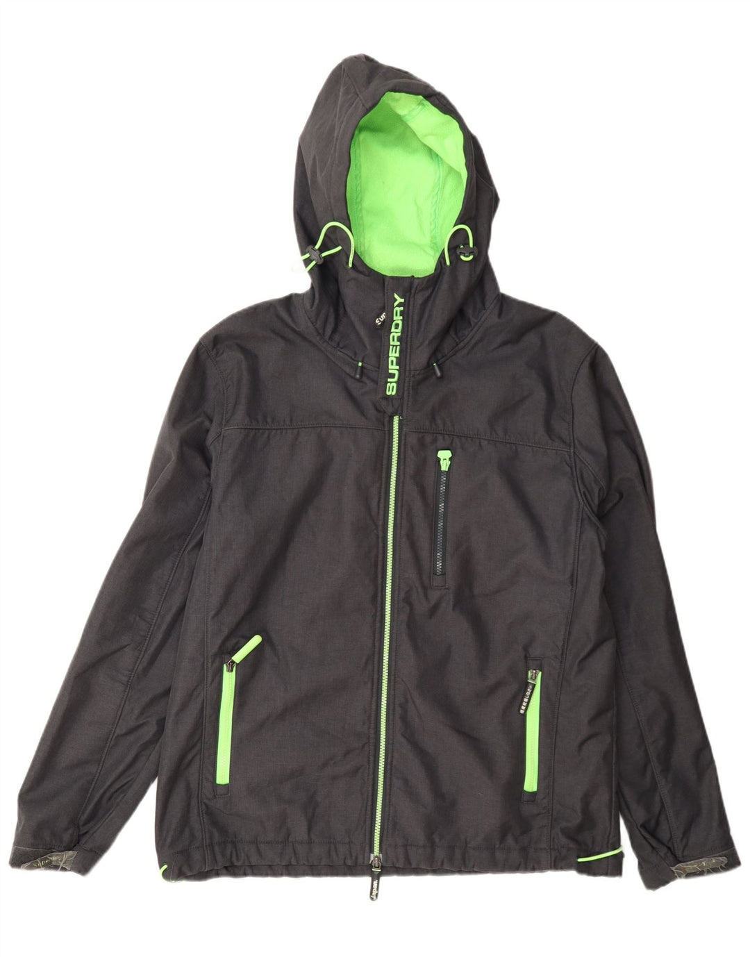 Superdry Veste de Pluie à Capuche Windtrekker Homme UK 44 2XL Gris Polyester
