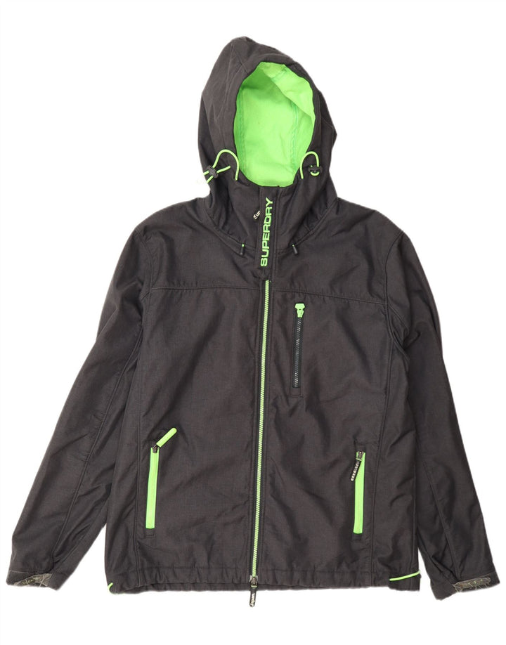 Superdry Veste de Pluie à Capuche Windtrekker Homme UK 44 2XL Gris Polyester