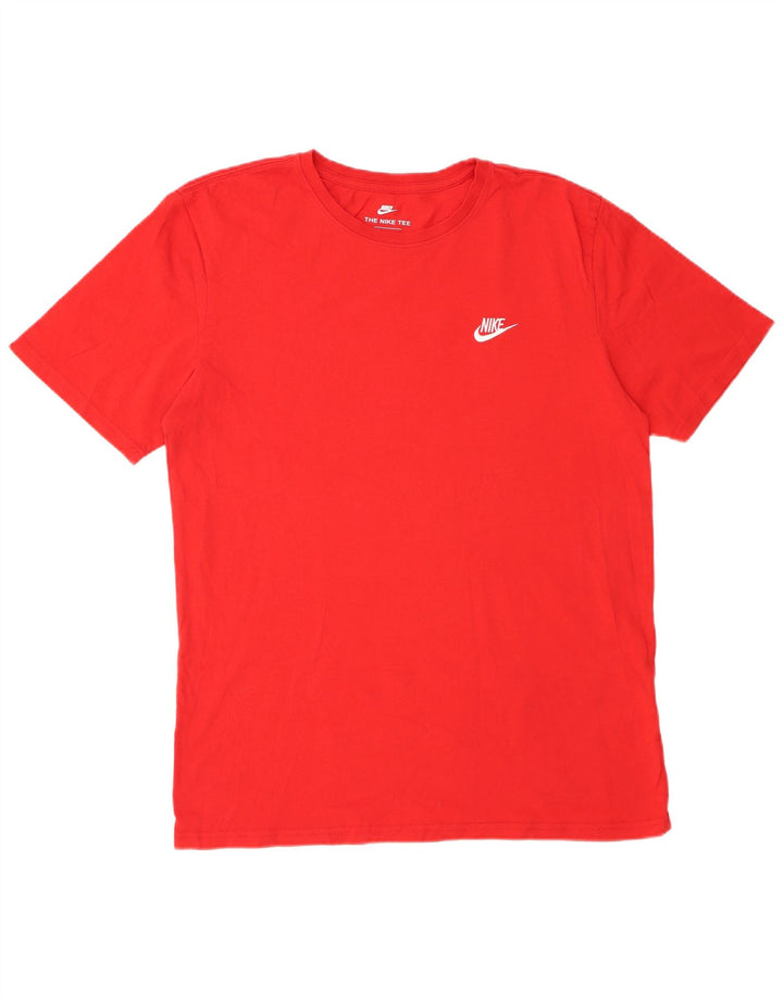 NIKE T-shirt coupe athlétique pour homme en coton rouge 2XL