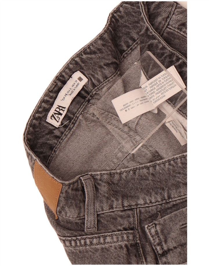 Zara Jean droit femme EU 38 Small W28 L27 coton gris