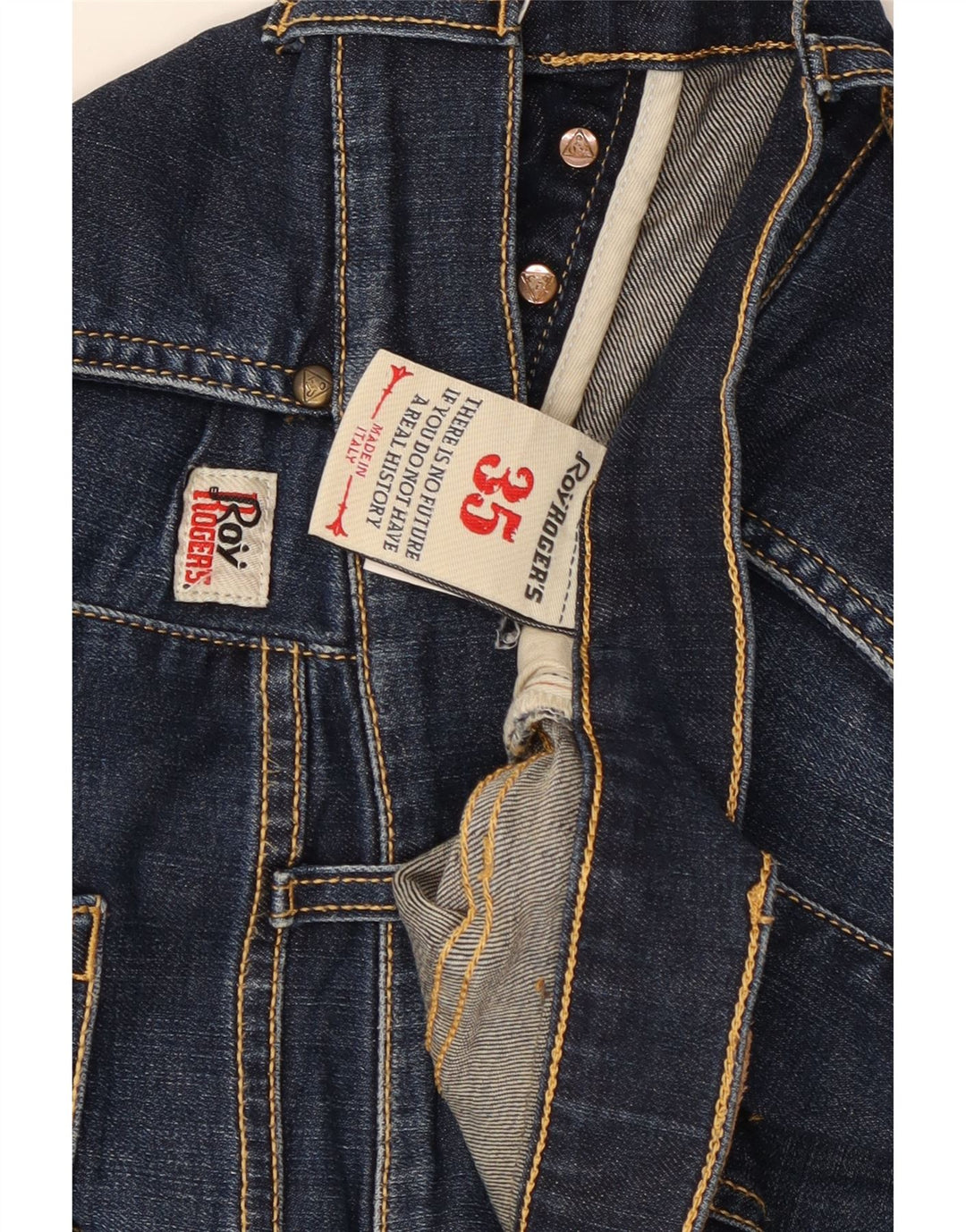 Roy Rogers Jean droit femme W35 L28 bleu marine coton