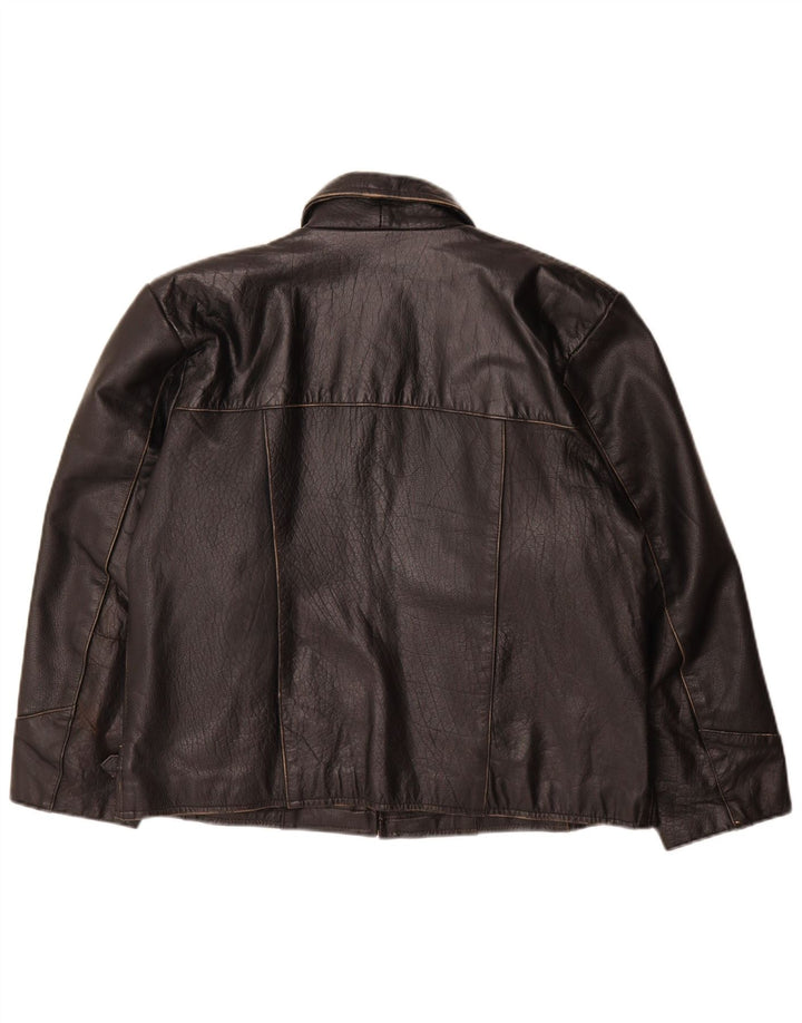 Veste en cuir homme vintage UK 38 Cuir noir moyen