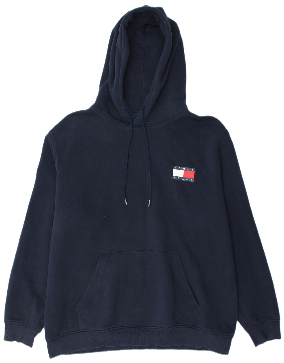 TOMMY HILFIGER Pull à capuche pour homme 2XL Bleu marine Coton