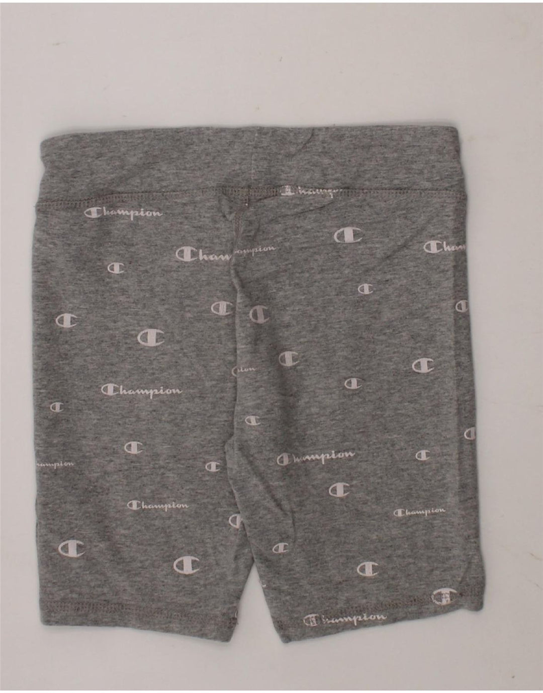 CHAMPION Girls Graphic Sport Shorts 9-10 Years Medium Grey Vintage Champion and Second-Hand Champion from Messina Hembry 