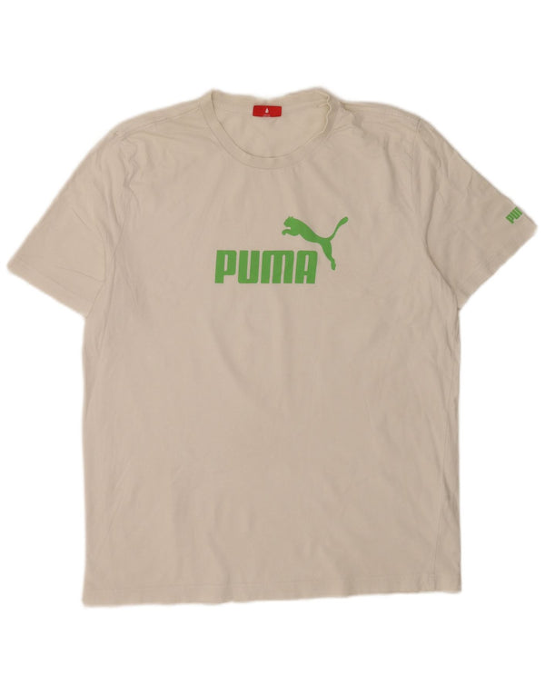 Puma T-Shirt Graphique Homme Blanc Taille L