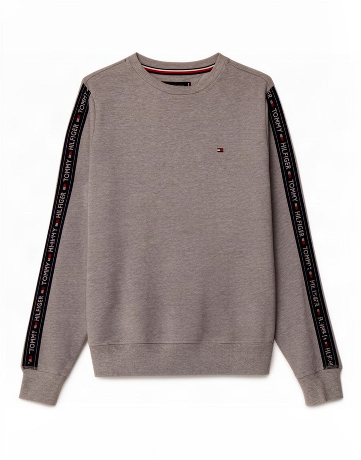 Tommy Hilfiger Sweat-shirt graphique pour hommes en coton color block petit gris
