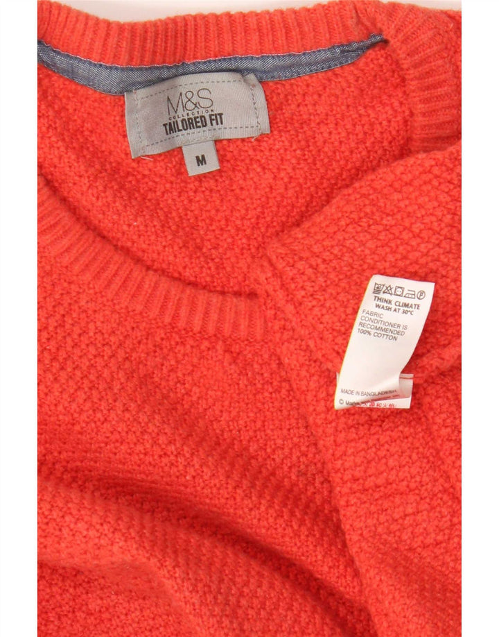 Marks & Spencer Pull à col rond coupe ajustée homme rouge moyen