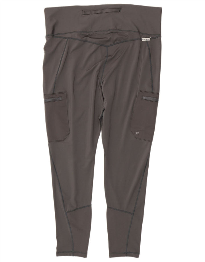 WRANGLER Womens Crop Cargo Tracksuit Trousers UK 18 XL Grey Polyester