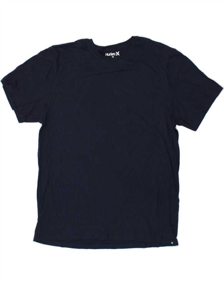 HURLEY Mens T-Shirt Top XL Navy Blue Cotton Vintage Hurley and Second-Hand Hurley from Messina Hembry 