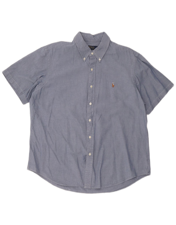 Chemise à manches courtes homme Polo Ralph Lauren XL coton bleu