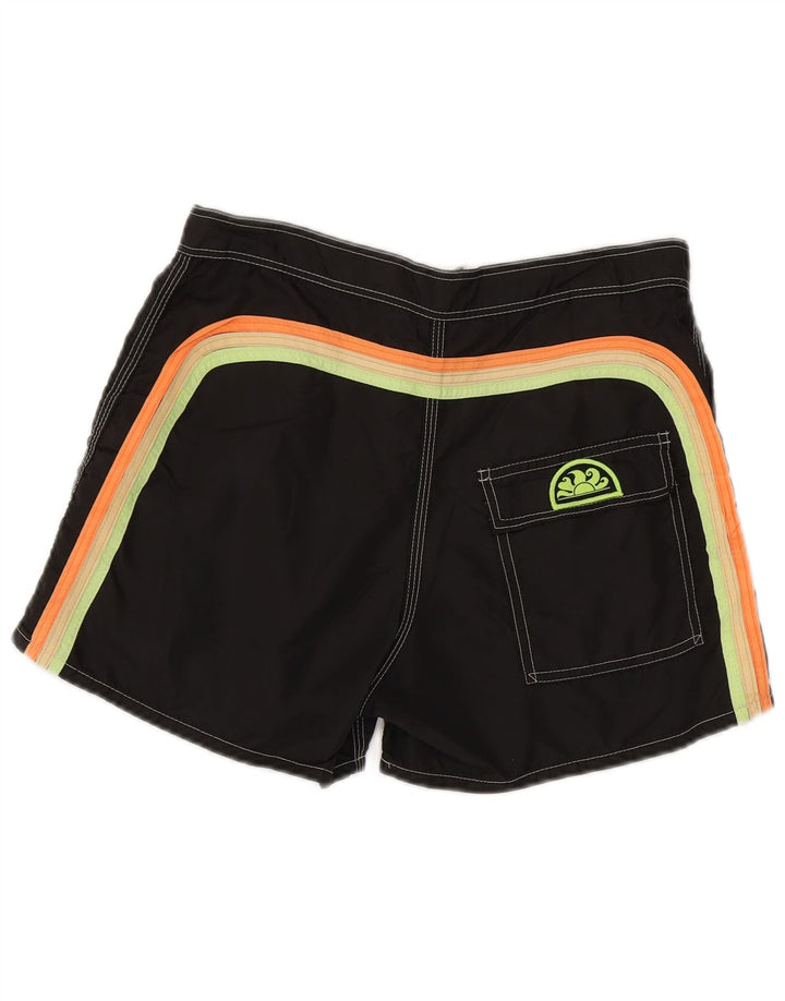 Sundek Short de bain homme en nylon rayé noir moyen