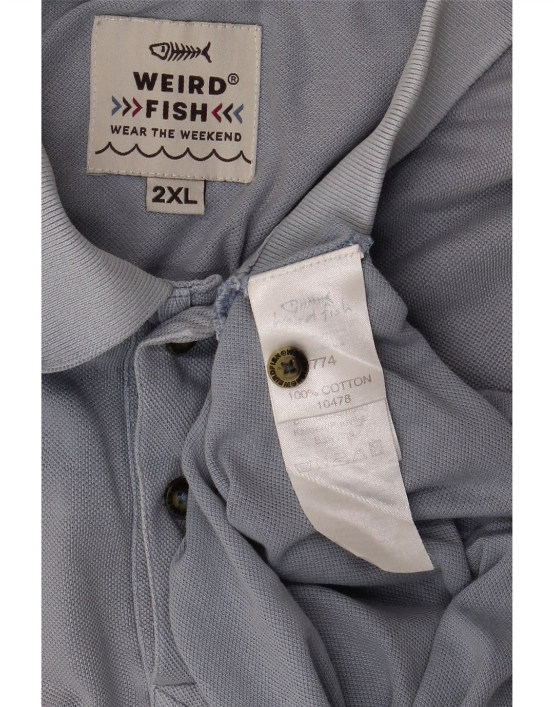 Weird Fish Polo Homme 2XL Bleu Coton