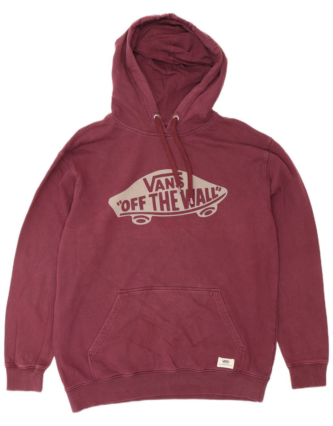 VANS Pull à capuche graphique pour homme en coton bordeaux Taille L