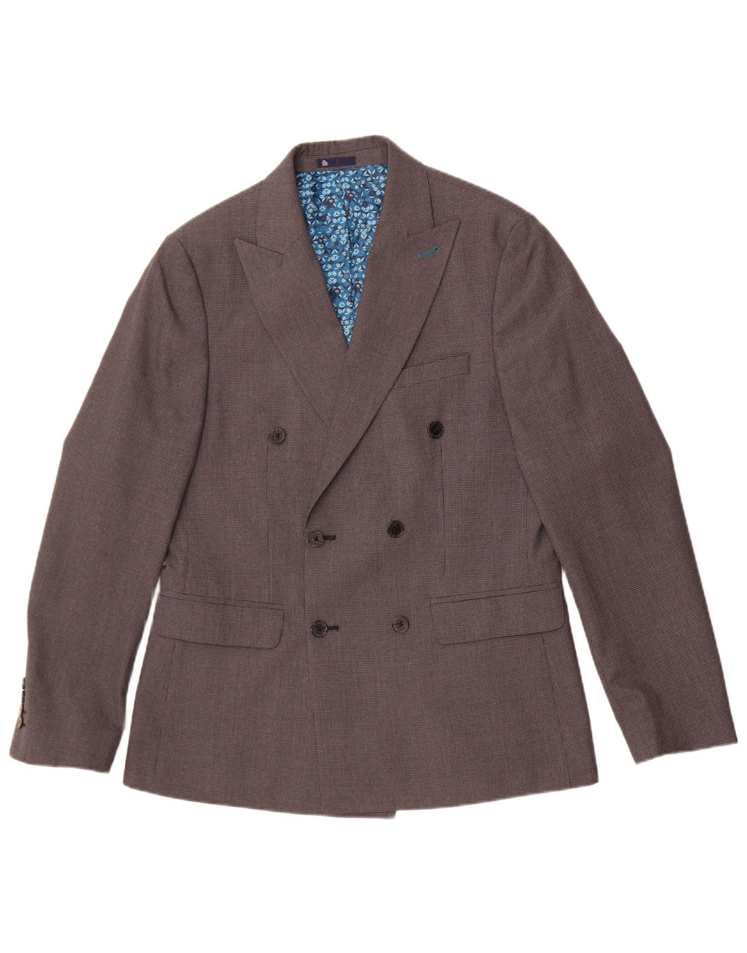 Penguin Veste blazer double boutonnage pour homme UK 40 Grand pied-de-poule gris