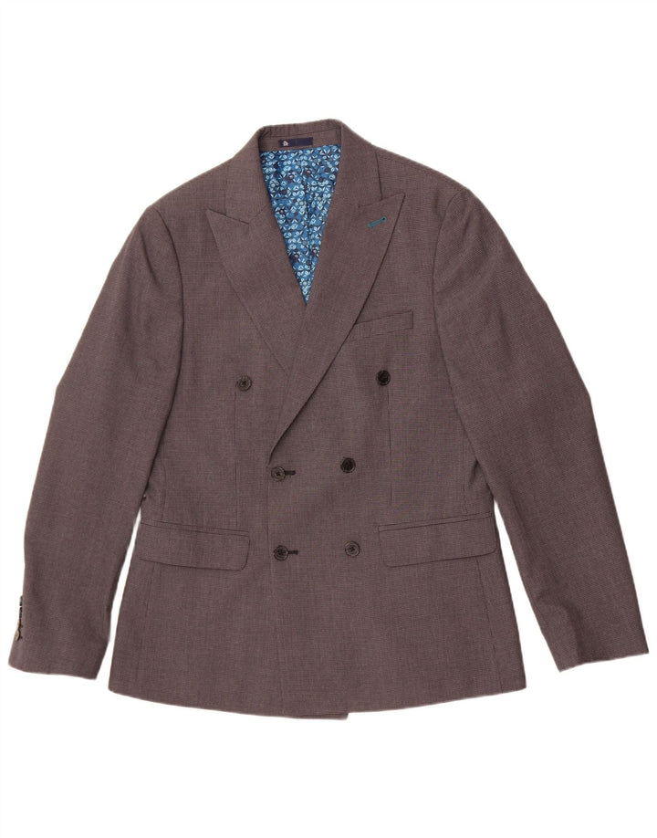 Penguin Veste blazer double boutonnage pour homme UK 40 Grand pied-de-poule gris