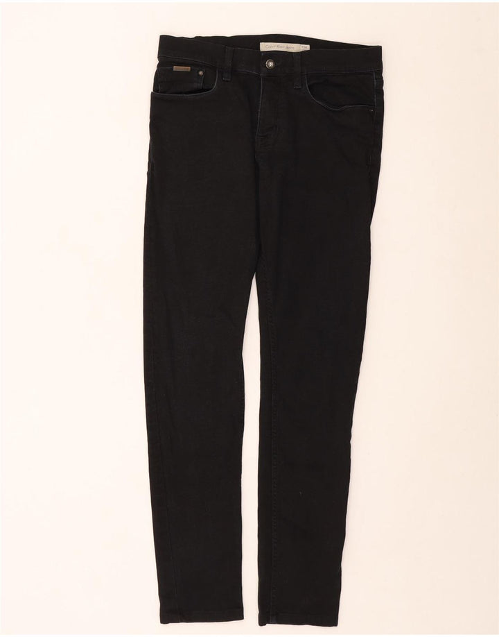 CALVIN KLEIN Jean Slim Homme W30 L31 Noir Coton