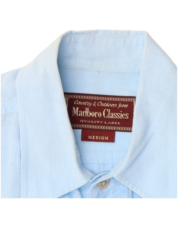Chemise à Manches Courtes Homme Marlboro Classics Bleu Moyen