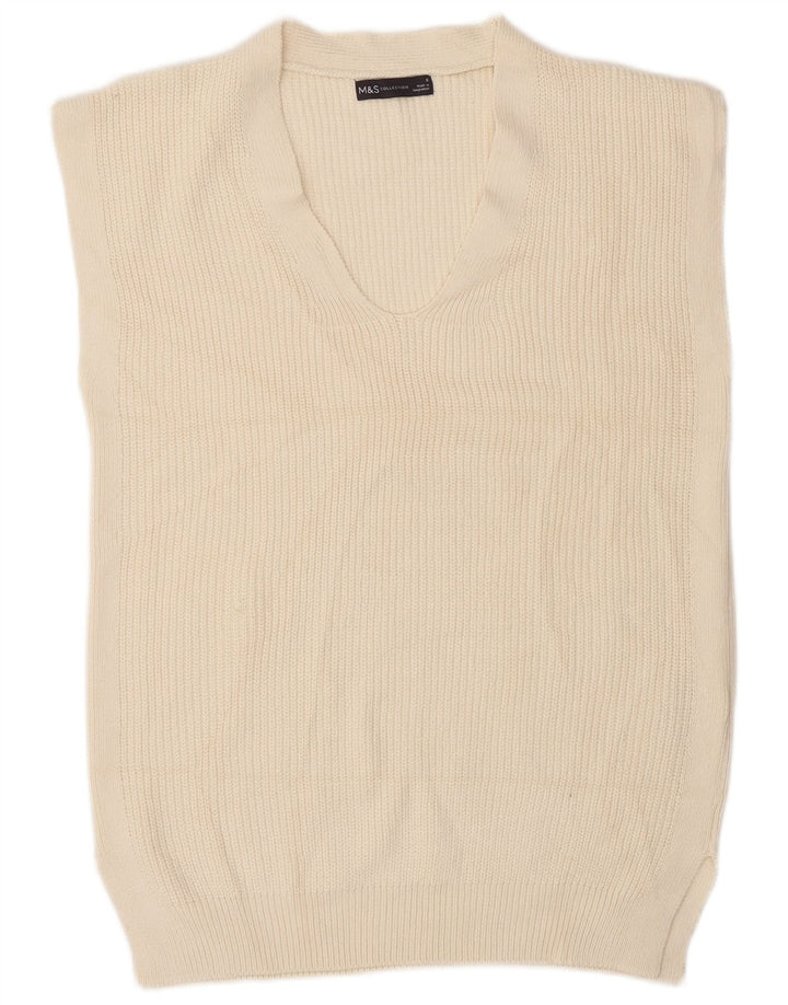 Marks & Spencer Débardeur pour homme Petit coton blanc cassé