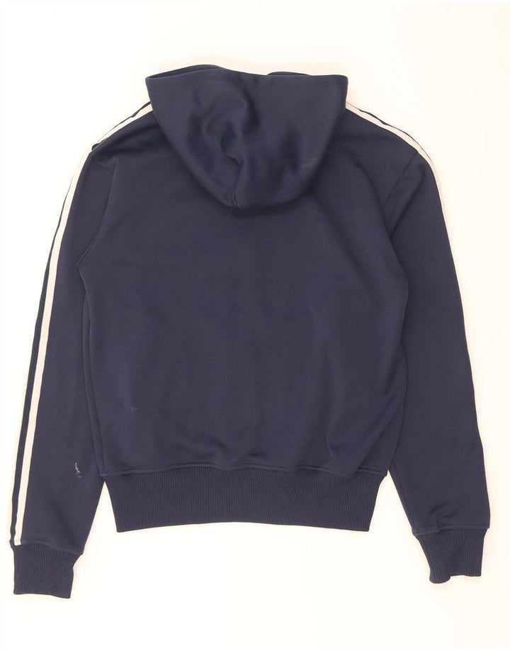 Adidas Pull à capuche zippé graphique pour homme Petit polyester bleu marine