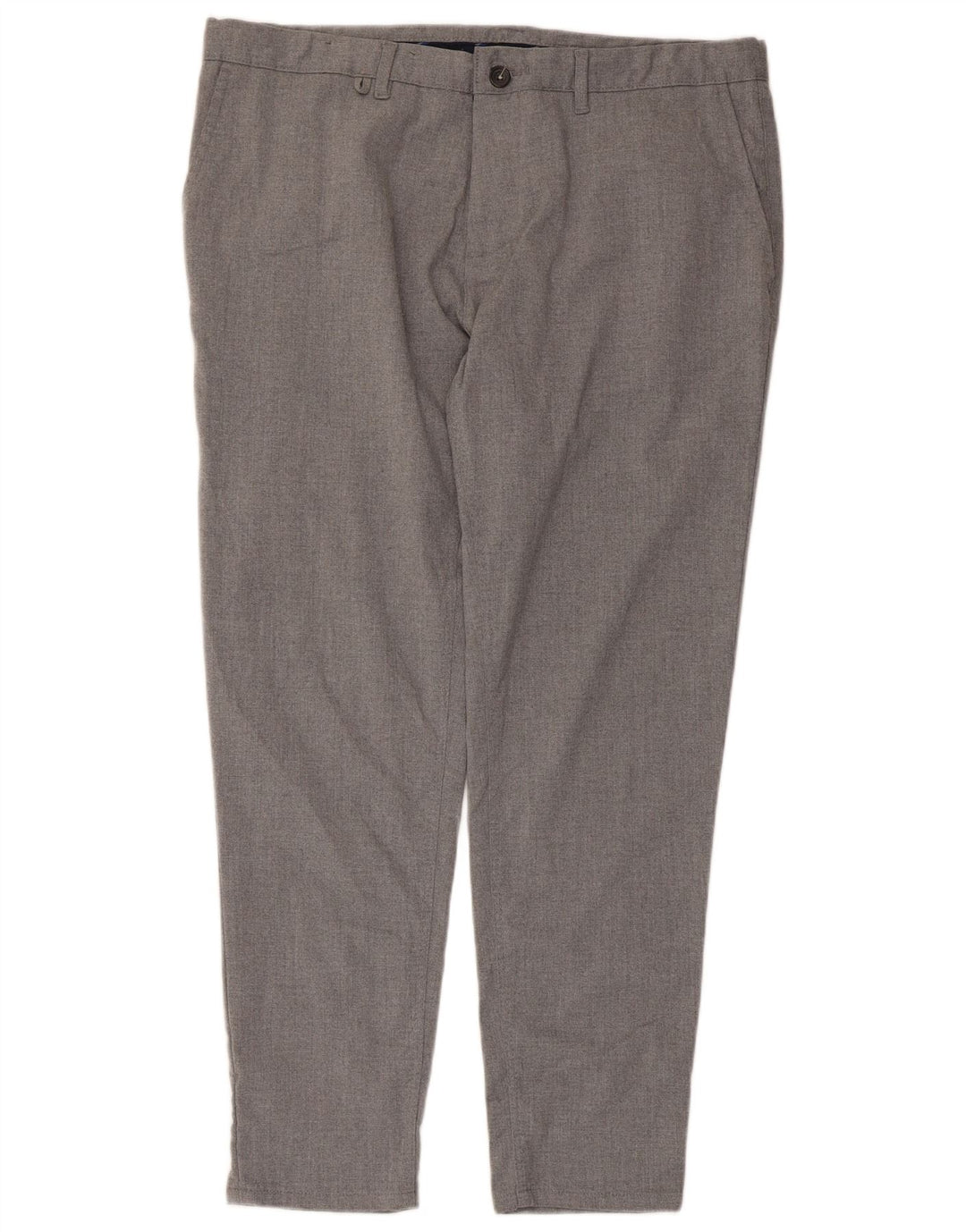 Zara Pantalon Chino Slim Homme EU 48 XL W38 L28 Gris Polyester