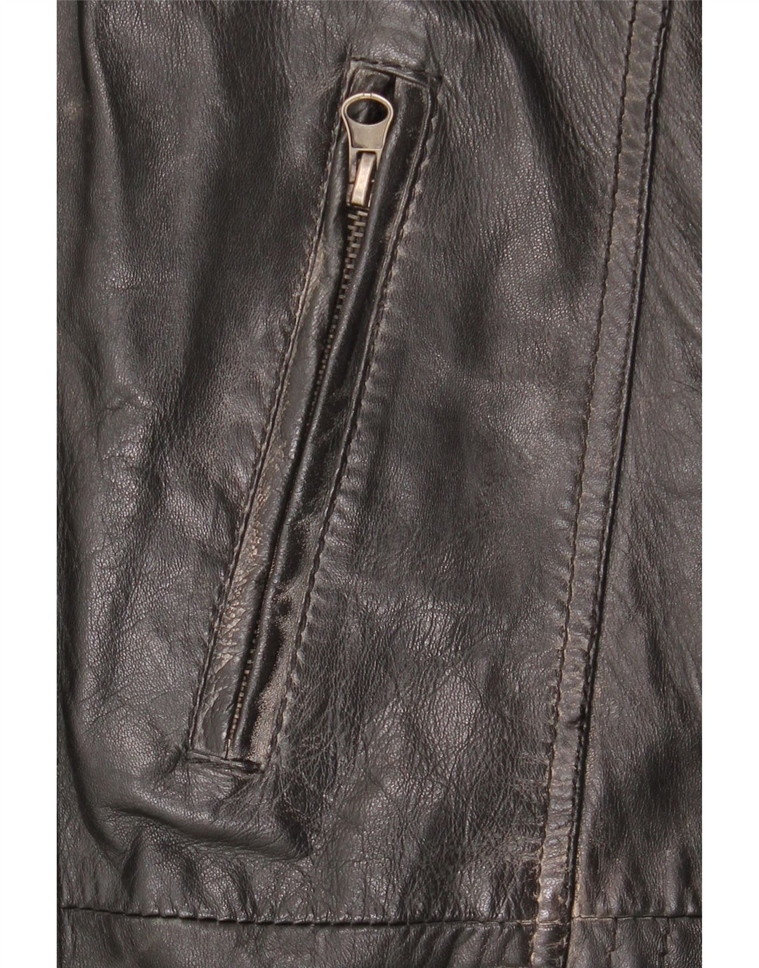 Veste en cuir homme vintage UK 42 XL Cuir noir