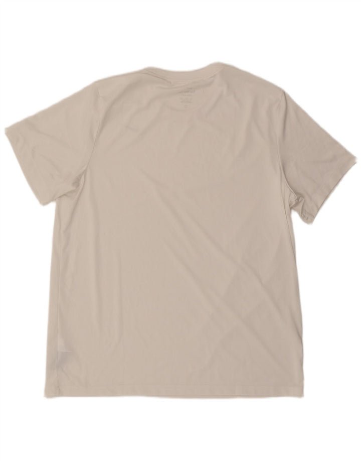 NIKE Hommes Dri Fit T-Shirt Haut XL Blanc Polyester