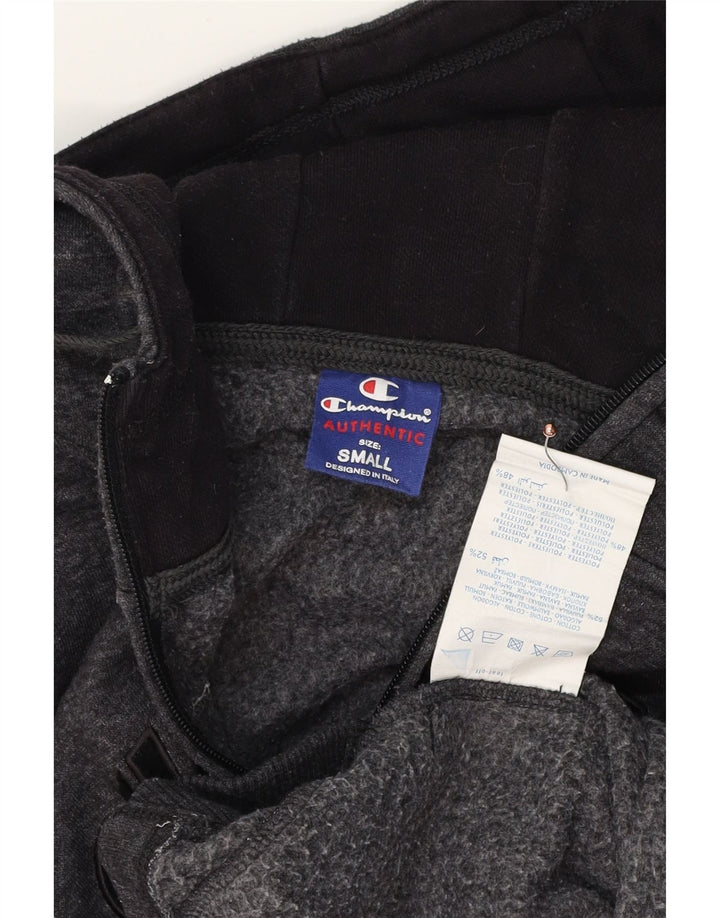 CHAMPION Pull à capuche zippé graphique pour hommes, petit coton gris chiné