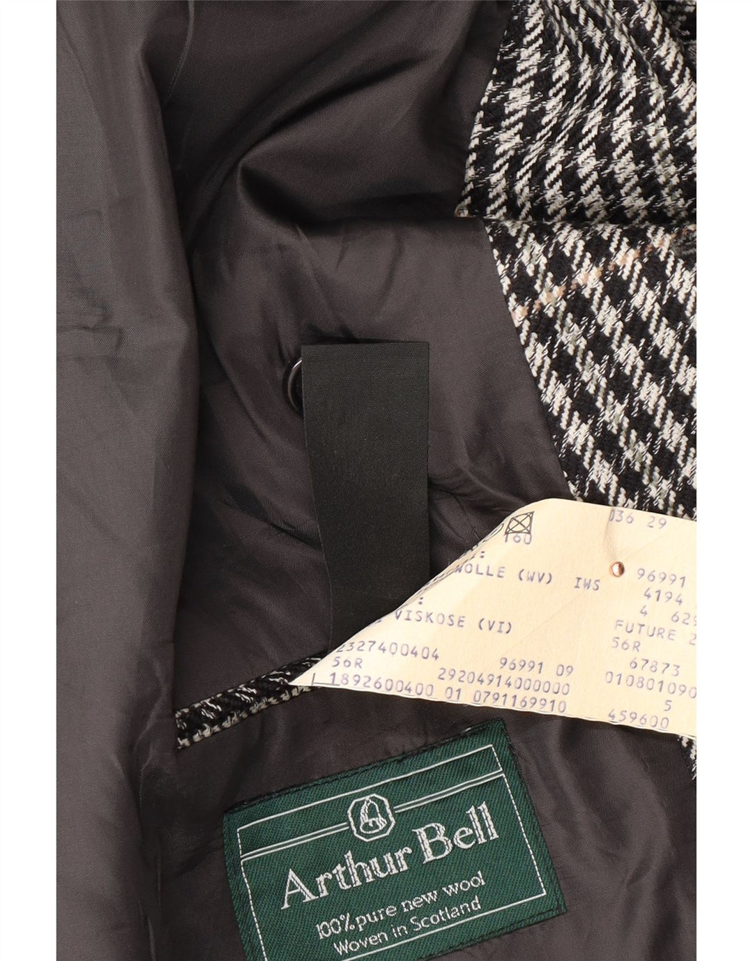 VINTAGE Veste Blazer Double Boutonnage Homme EU 56 3XL Chevrons Noirs