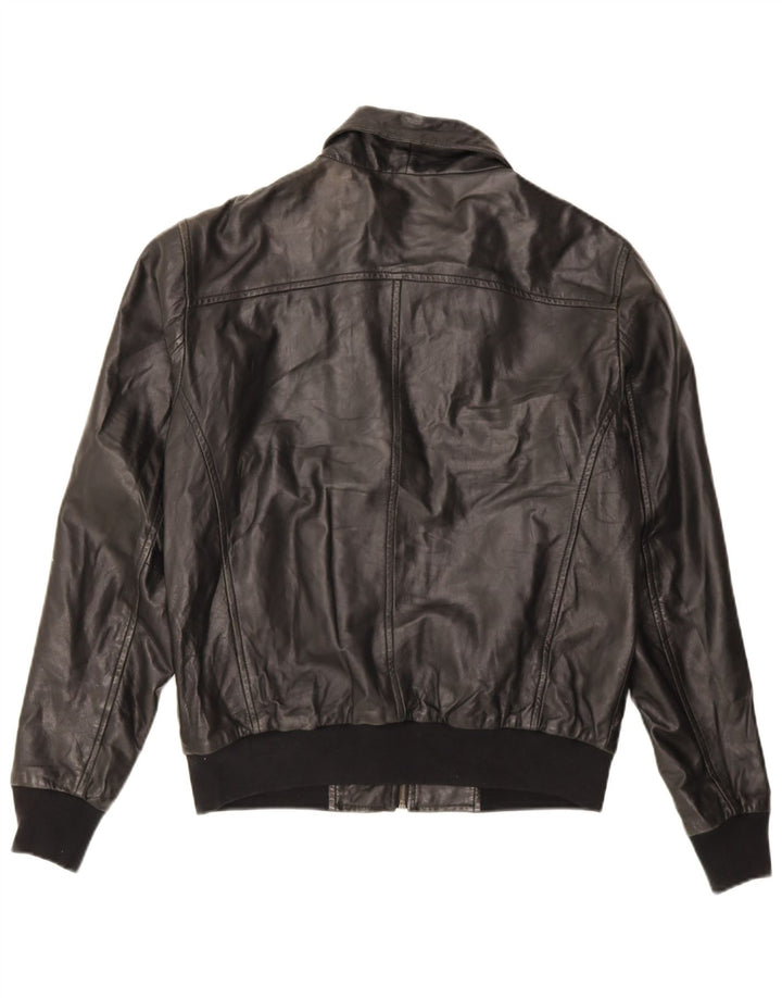 Veste en cuir homme vintage UK 38 Cuir noir moyen