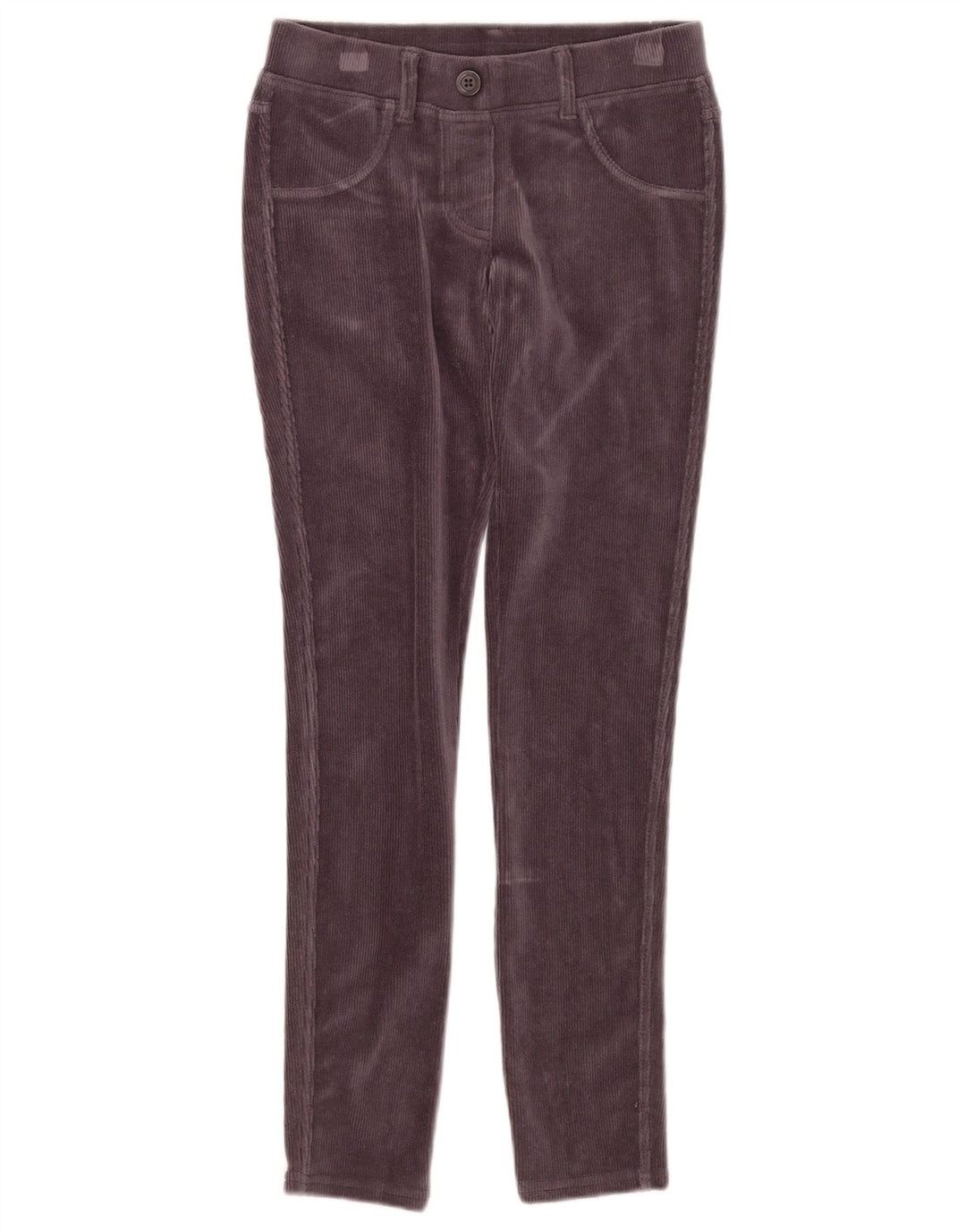 BENETTON Pantalon skinny en velours côtelé pour fille 10-11 ans XL W25 L26 Violet