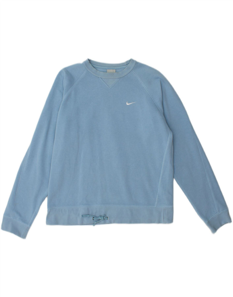 NIKE Womens Sweatshirt Jumper UK 14 Medium Blue Cotton Vintage Nike and Second-Hand Nike from Messina Hembry 