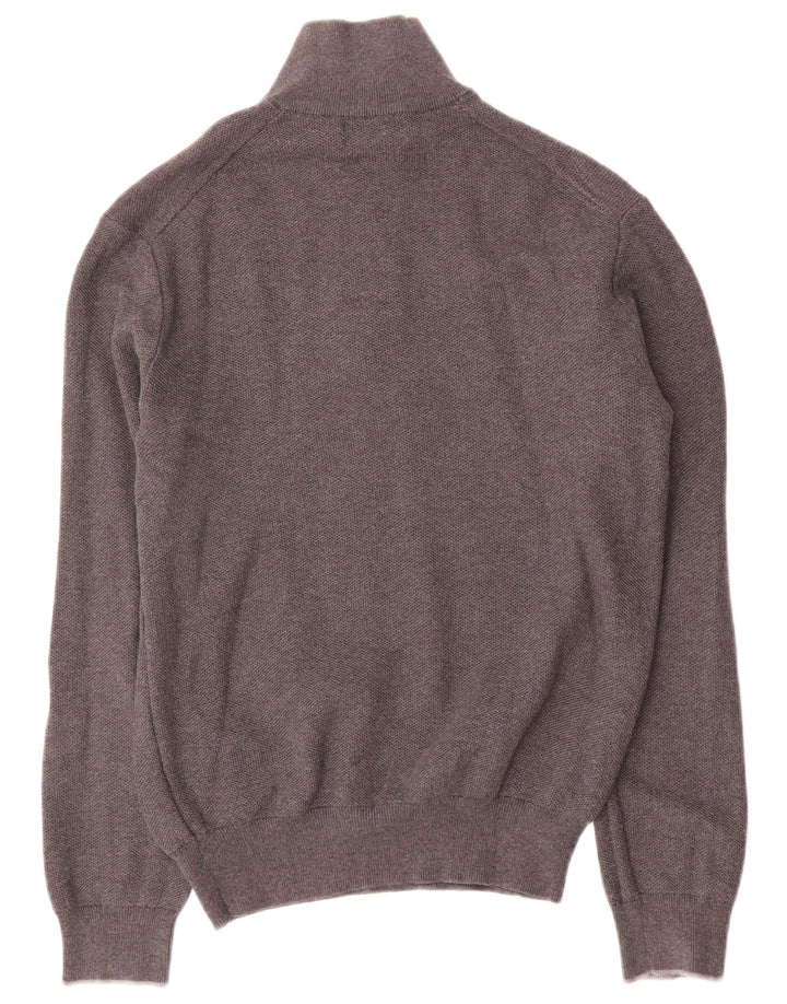 Polo Ralph Lauren Pull col zippé homme gris moyen coton