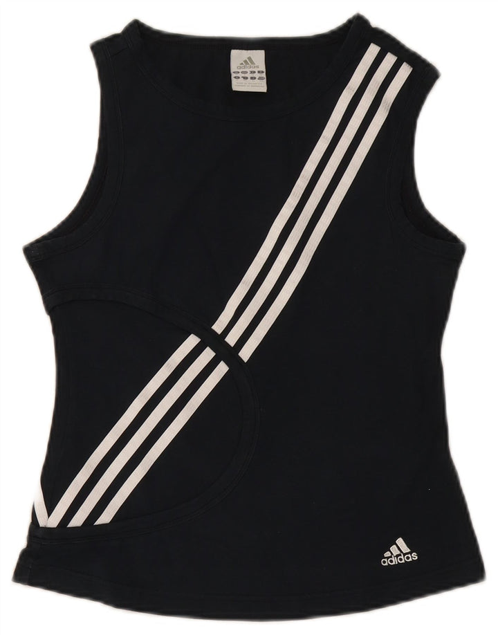 Adidas Débardeur Femme UK 10 Petit Coton Noir