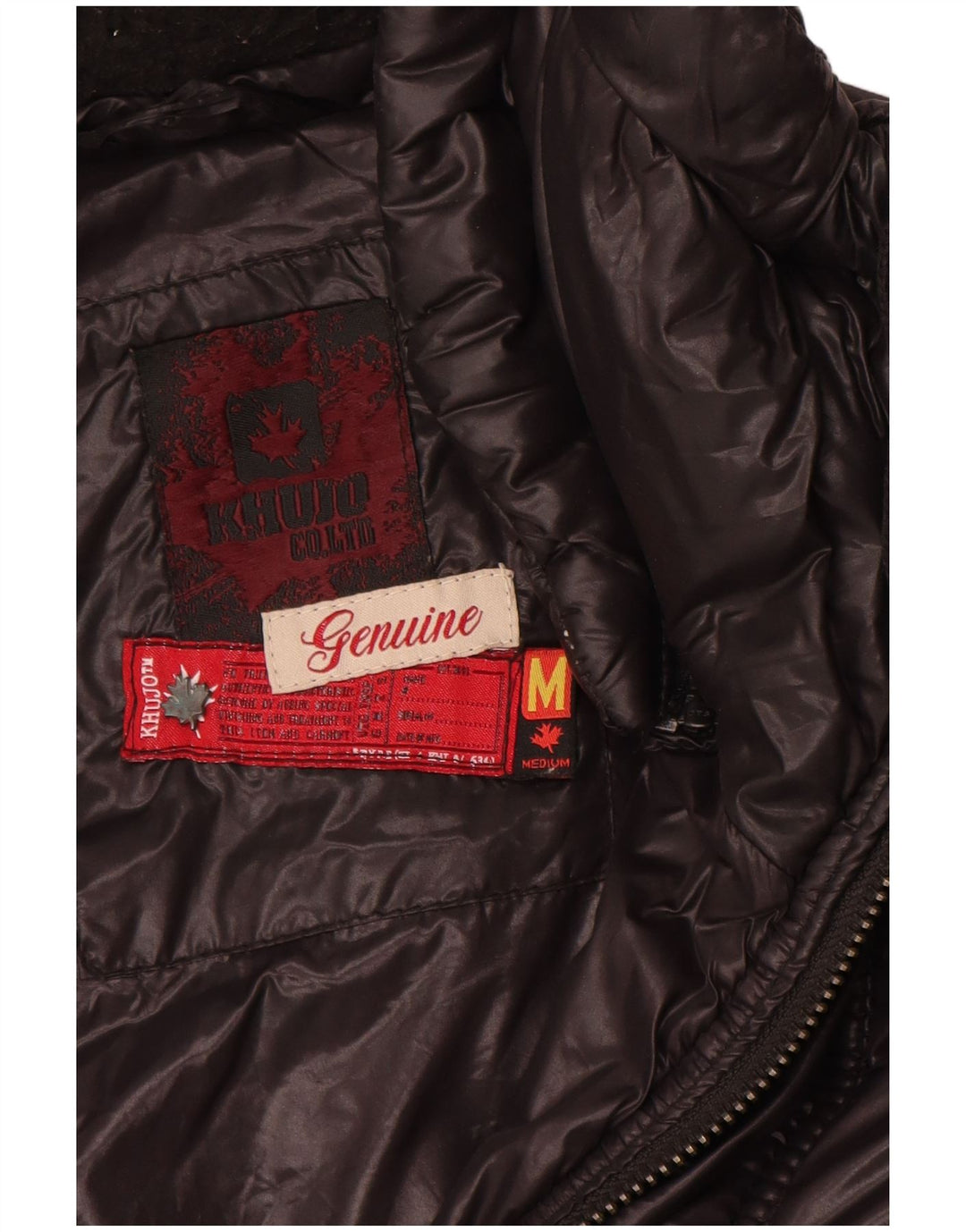 KHUJO Manteau rembourré pour femme UK 12 Medium Noir Nylon