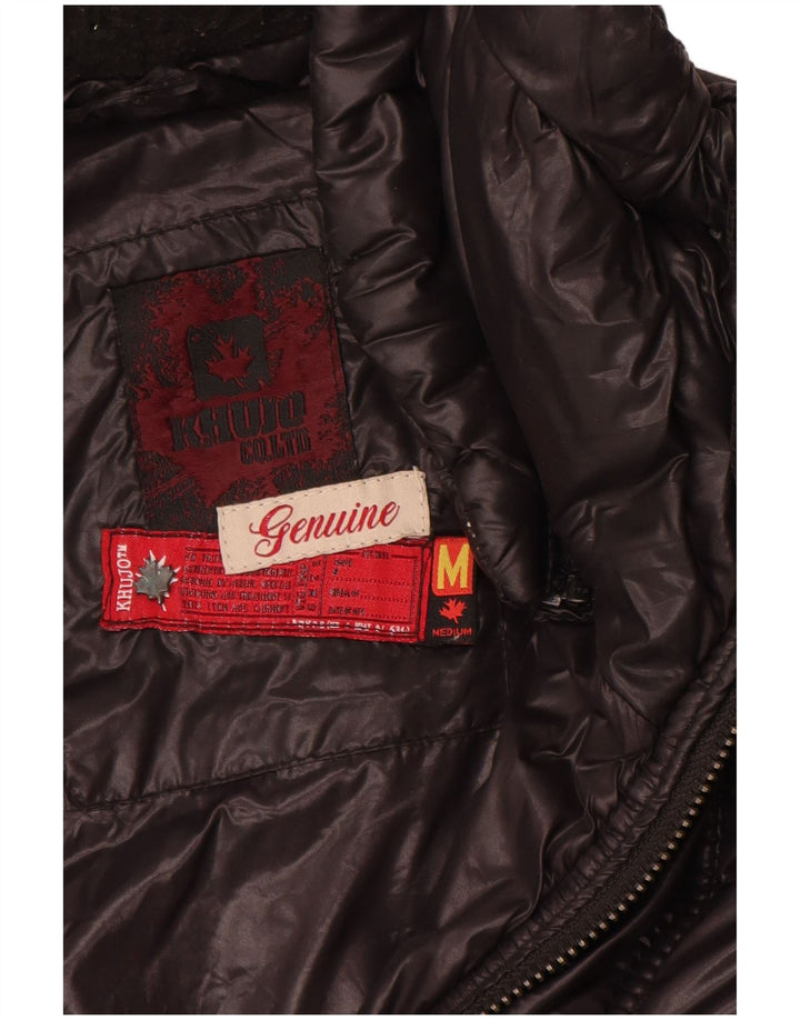 KHUJO Manteau rembourré pour femme UK 12 Medium Noir Nylon