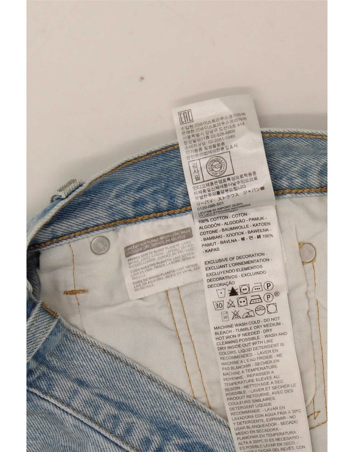Levi's Short en Jean 501 Distressed Femme W26 Petit Bleu Coton