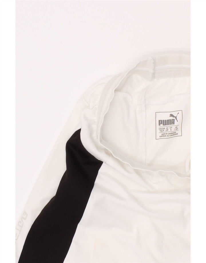Puma Short de sport garçon 7-8 ans Blanc Colorblock Polyester
