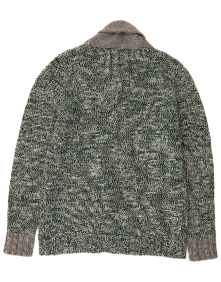 Fred Perry Cardigan pour homme en laine mouchetée Vert Large