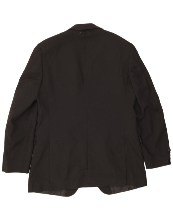 Marks & Spencer Veste blazer à 2 boutons pour homme UK 42 Large Noir Polyester