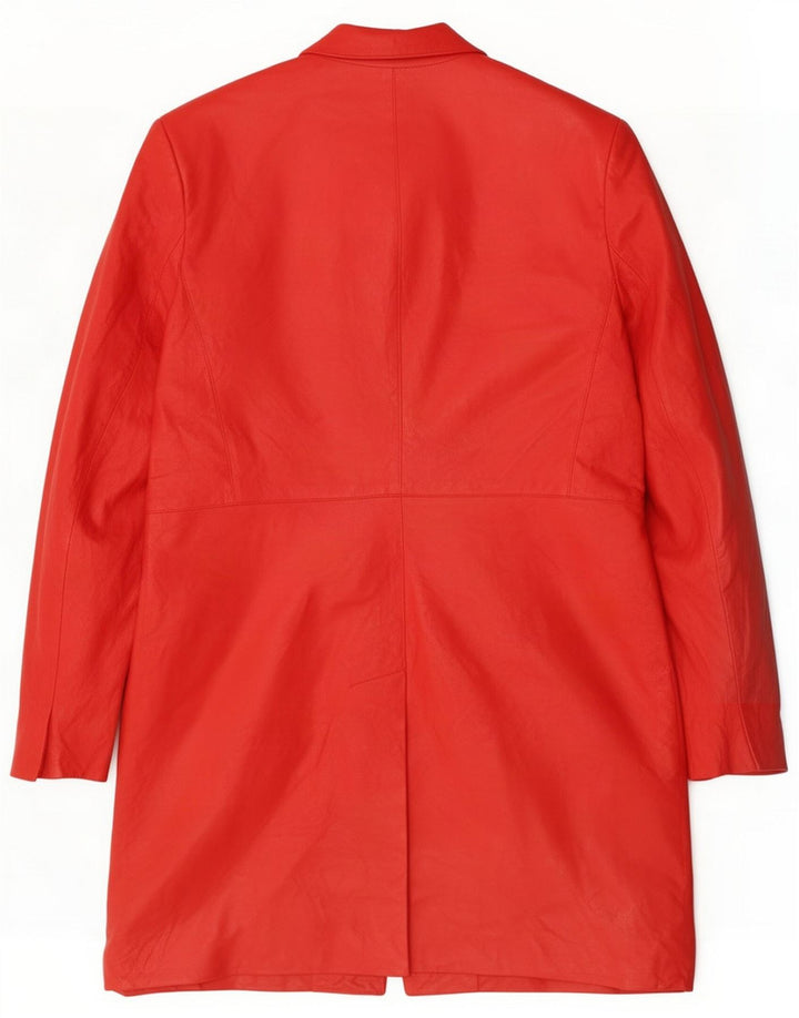 Antonio Fusco Manteau en cuir pour femme IT 44 Rouge moyen