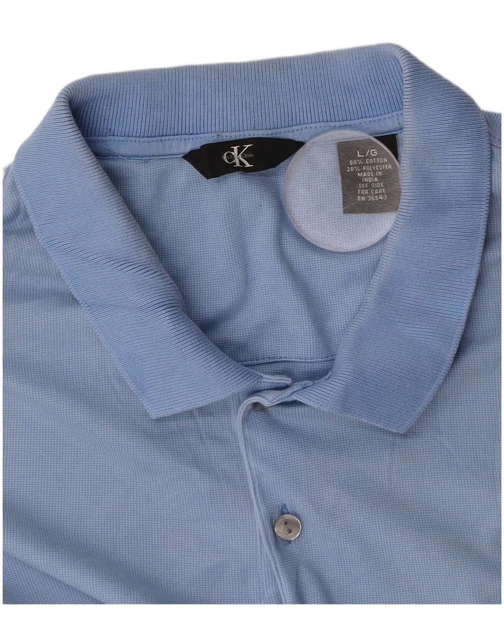 CALVIN KLEIN Polo Homme Grand Bleu Coton