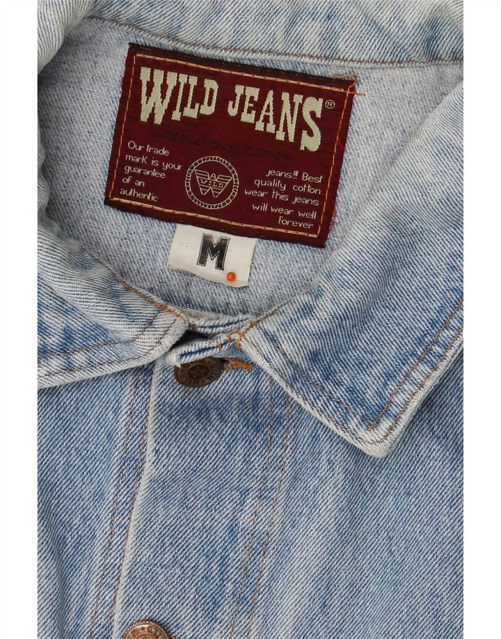 Wild Veste en jean courte pour homme UK 38 Bleu moyen Coton