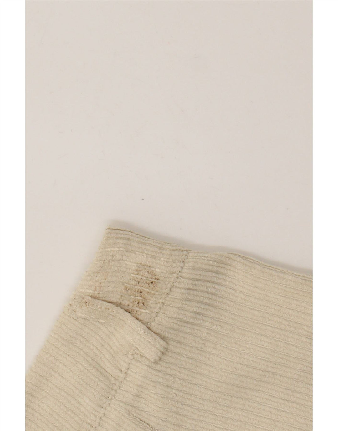 Benetton Short en velours côtelé pour femme UK 12 Medium W28 Beige Polyester
