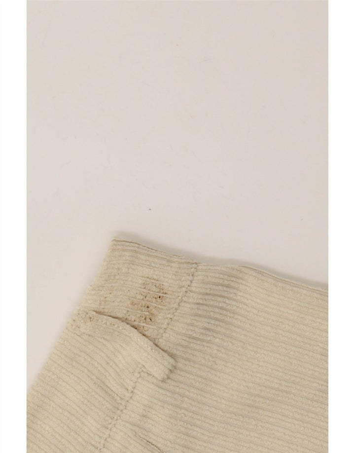 Benetton Short en velours côtelé pour femme UK 12 Medium W28 Beige Polyester