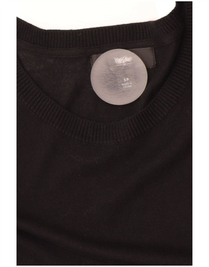 MOSSIMO Robe pull à manches 3/4 pour femme UK 10 Petit coton noir