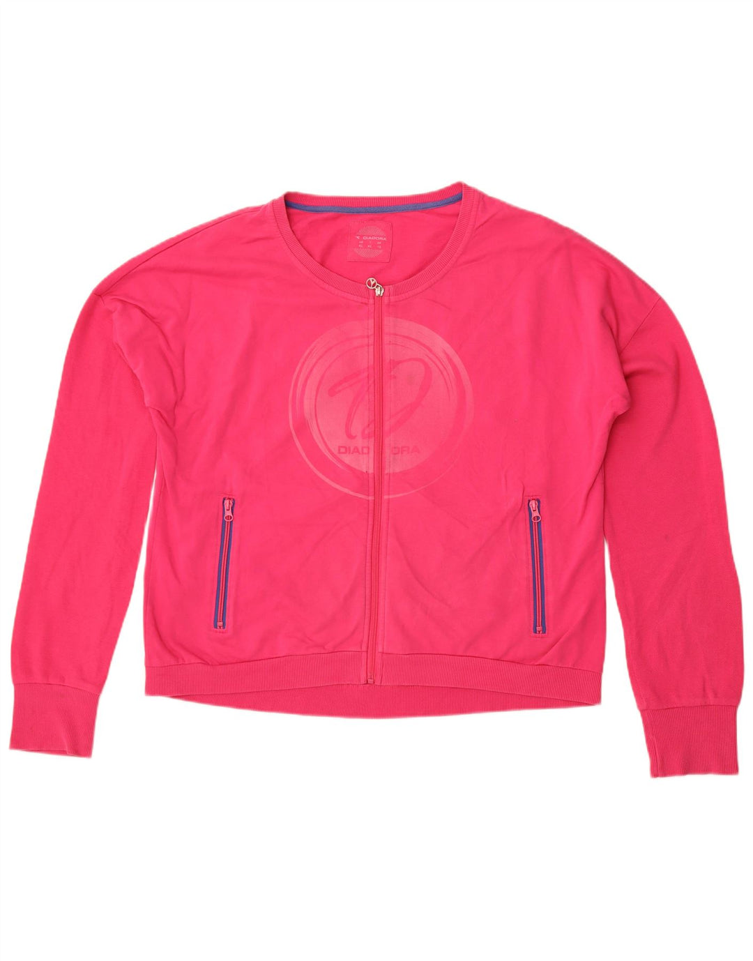 Diadora Veste de survêtement surdimensionnée graphique pour femme UK 16 Large Rose