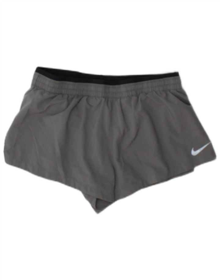 Nike Short de sport Dri Fit pour femme UK 10 Petit Gris Polyester