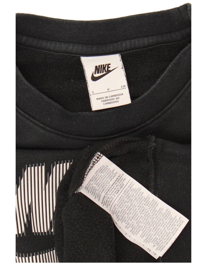 Nike Sweat-shirt graphique pour homme en coton noir Taille S
