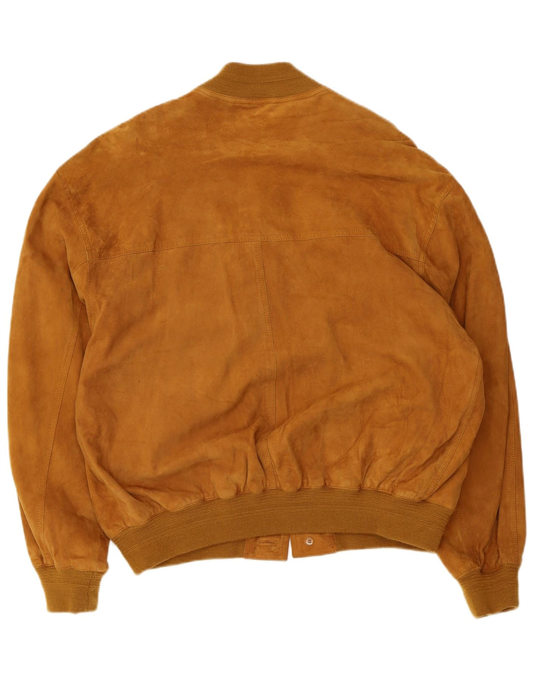 vintage Mens Suede Bomber Jacket UK 40 Grand Cuir Brun
