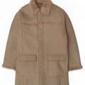 vintage Mens Sherpa Overcoat UK 40 Grand Polyester Vert